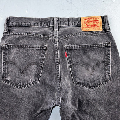 Levis 505 Vintage Y2K Straight Leg XX 2000s Jeans 32x30 Black Light Wash 31x29