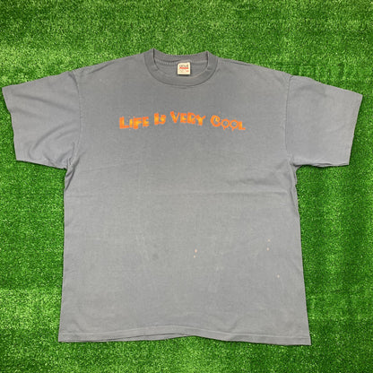 Life Is Very Cool Vintage T Shirt Rap Love Anvil DARE Driving Drug Free Hipster