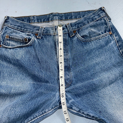 Levis 501 Vintage 80s USA XX Straight Leg Jeans Blue Med Wash 34x38 Act 31x33