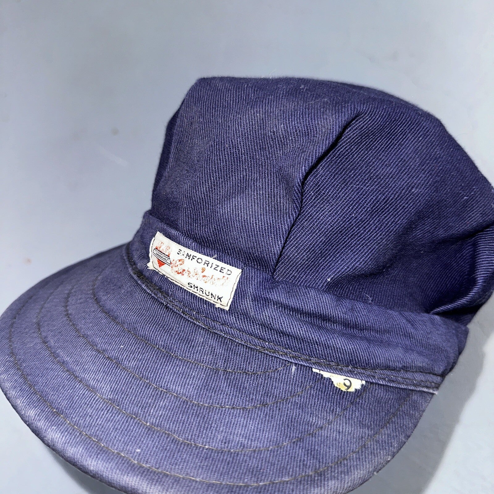 Vintage 1960s 60s Carhartt Union Workwear Engineer Cap Hat Conductor Heart Logo