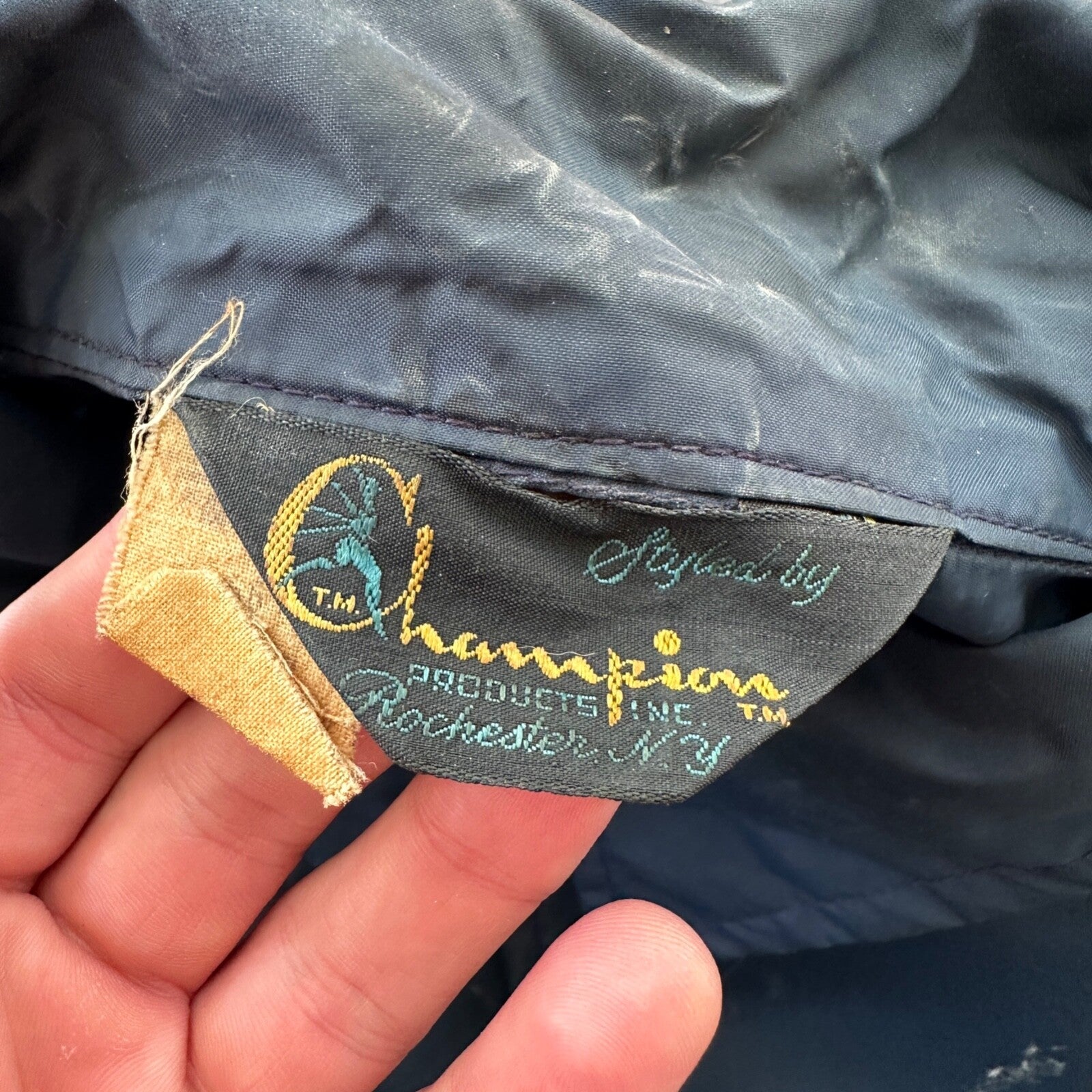 Vintage Champion 50s 60s Snap Button Basketball Jacket Mens XL Rockabilly RARE