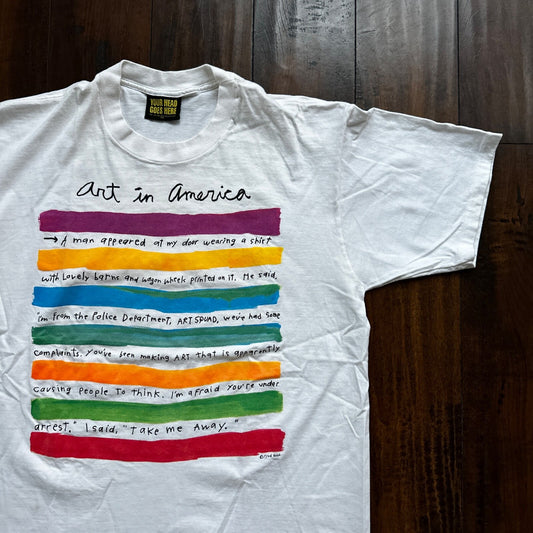 Fred Babb Art In America Vintage T Shirt 80s Colors Rap Cool Abstract 90s Paint