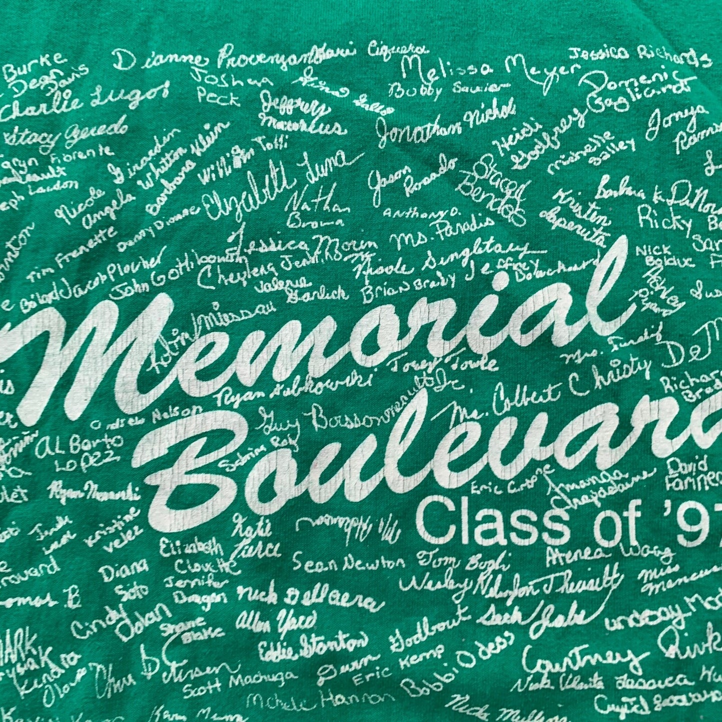 Music Green Cool Memorial Boulevard 1997 Vintage T Shirt 90s Autograph Rare