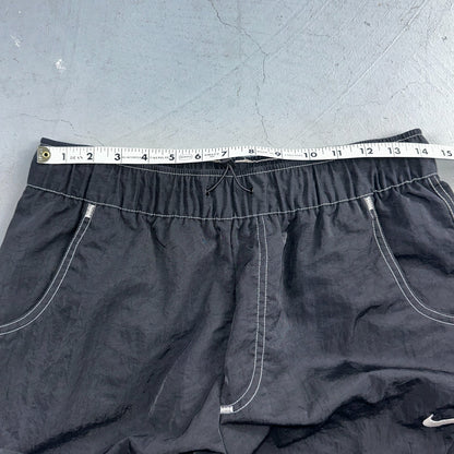 Nike Sportswear Swoosh Baggy Track Pants Womens M High Rise DM6209-010 Black