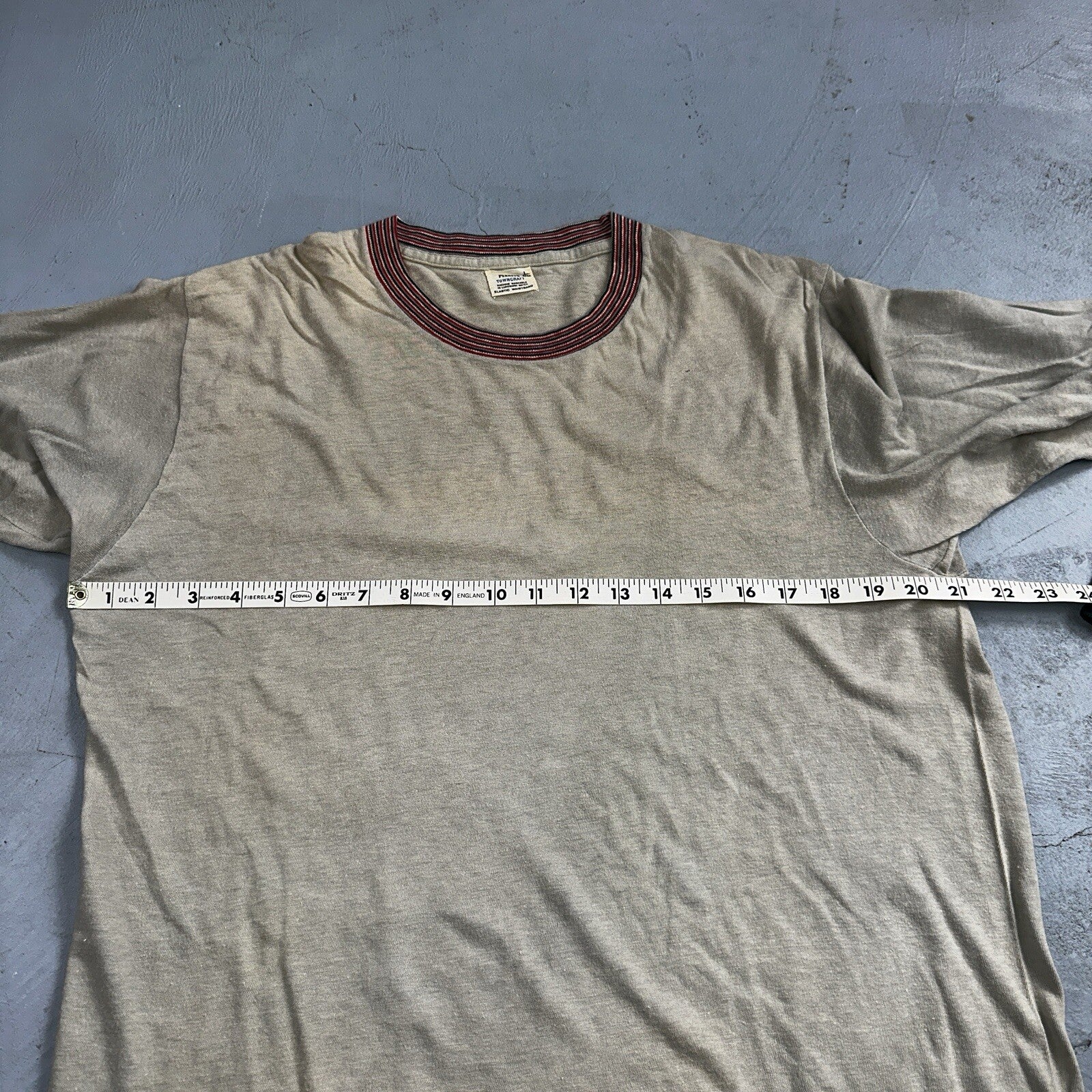 Penneys Vintage 60s Green Long Sleeve T Shirt Top Size Large Rockabilly 1960s