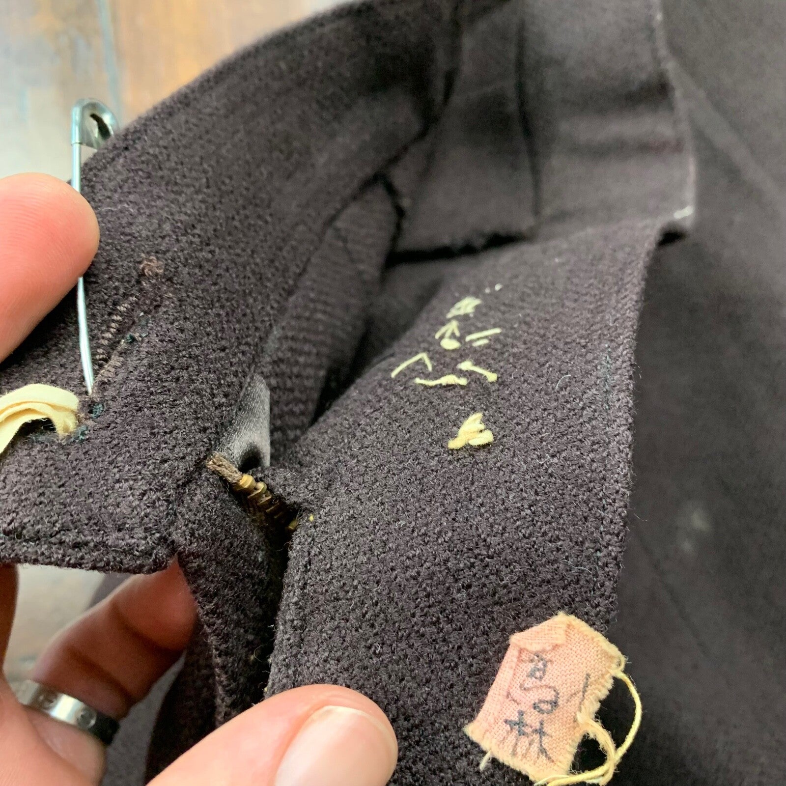 Vintage USA Rockabilly Womens Dress Brown Skirt 60s 70s Top Bottom Sanforized