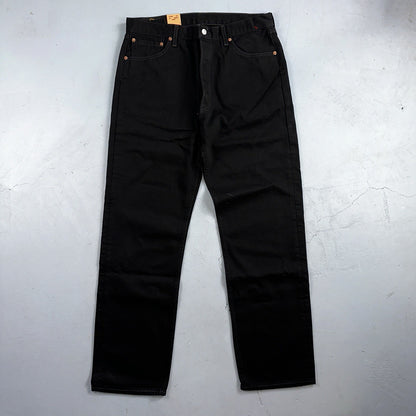 Levis 501 Deadstock Vintage 90s USA XX Straight Leg Jeans Black Dark Wash 36x32