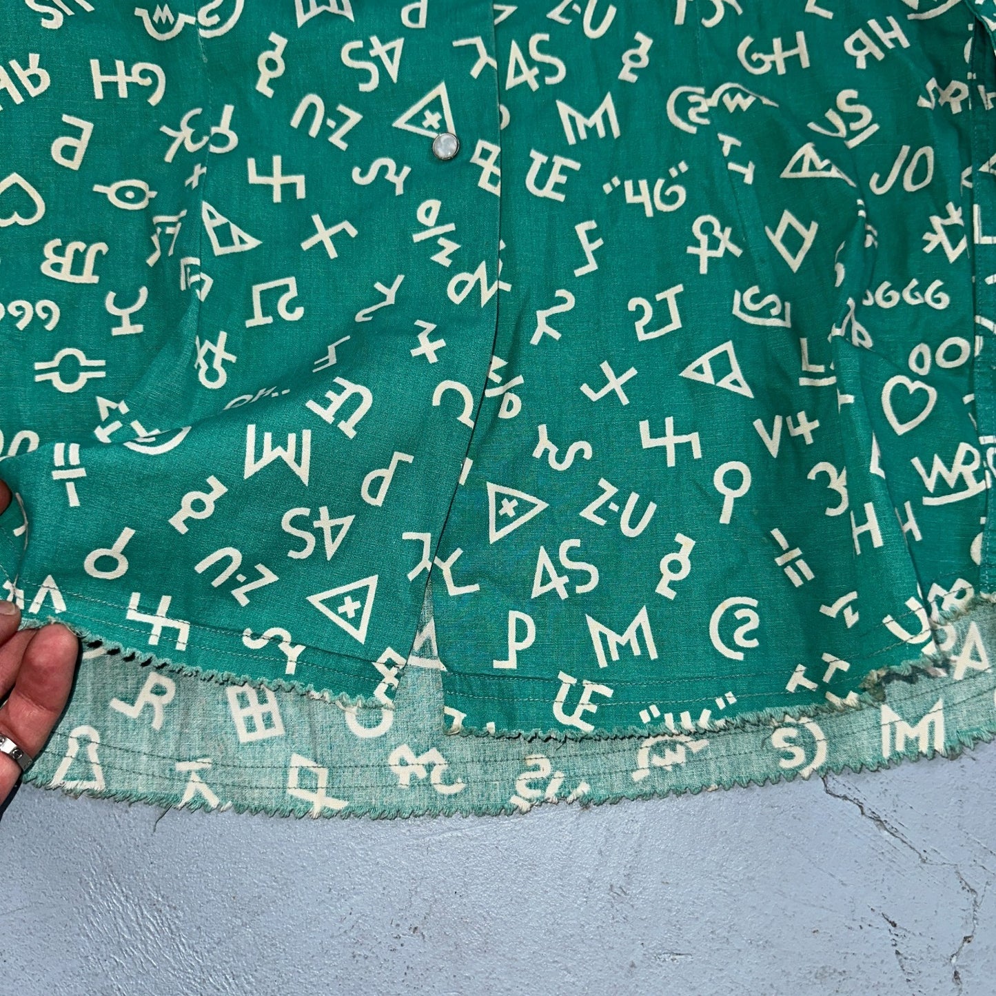 Levis 1950s Shorthorn Novelty Print Pearl Snap Sawtooth Shirt Rockabilly Western