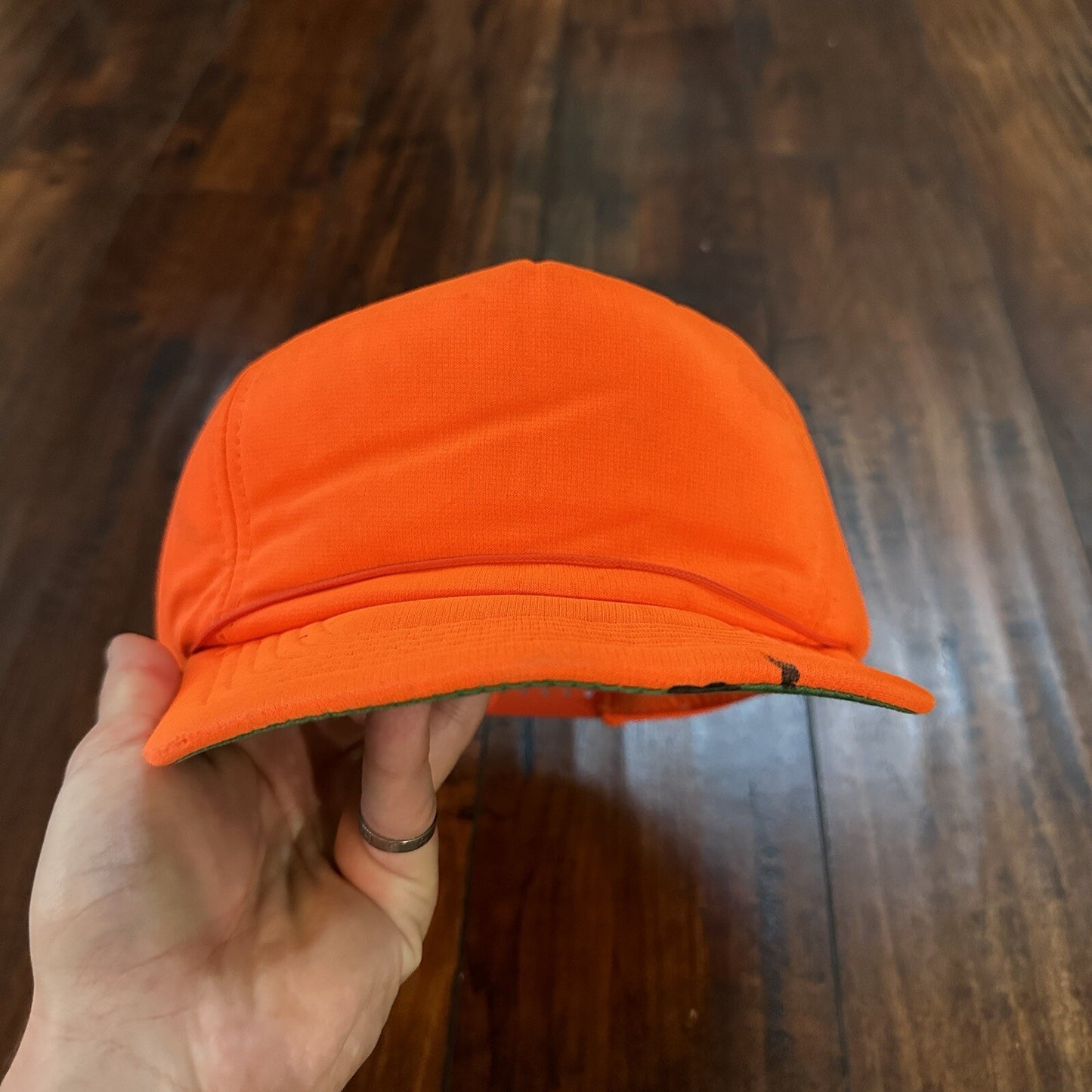 Fishing Funny Orange Vintage Hat Cap Snapback 80s Hunting Basic Simple