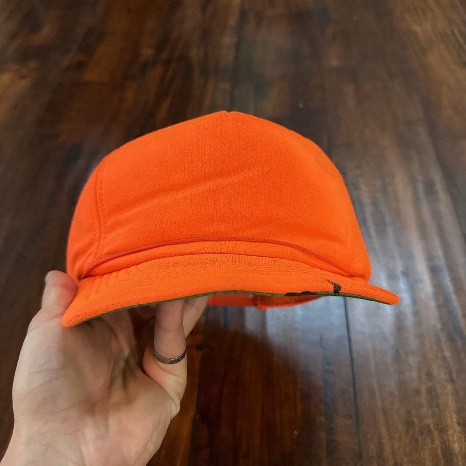 Fishing Funny Orange Vintage Hat Cap Snapback 80s Hunting Basic Simple