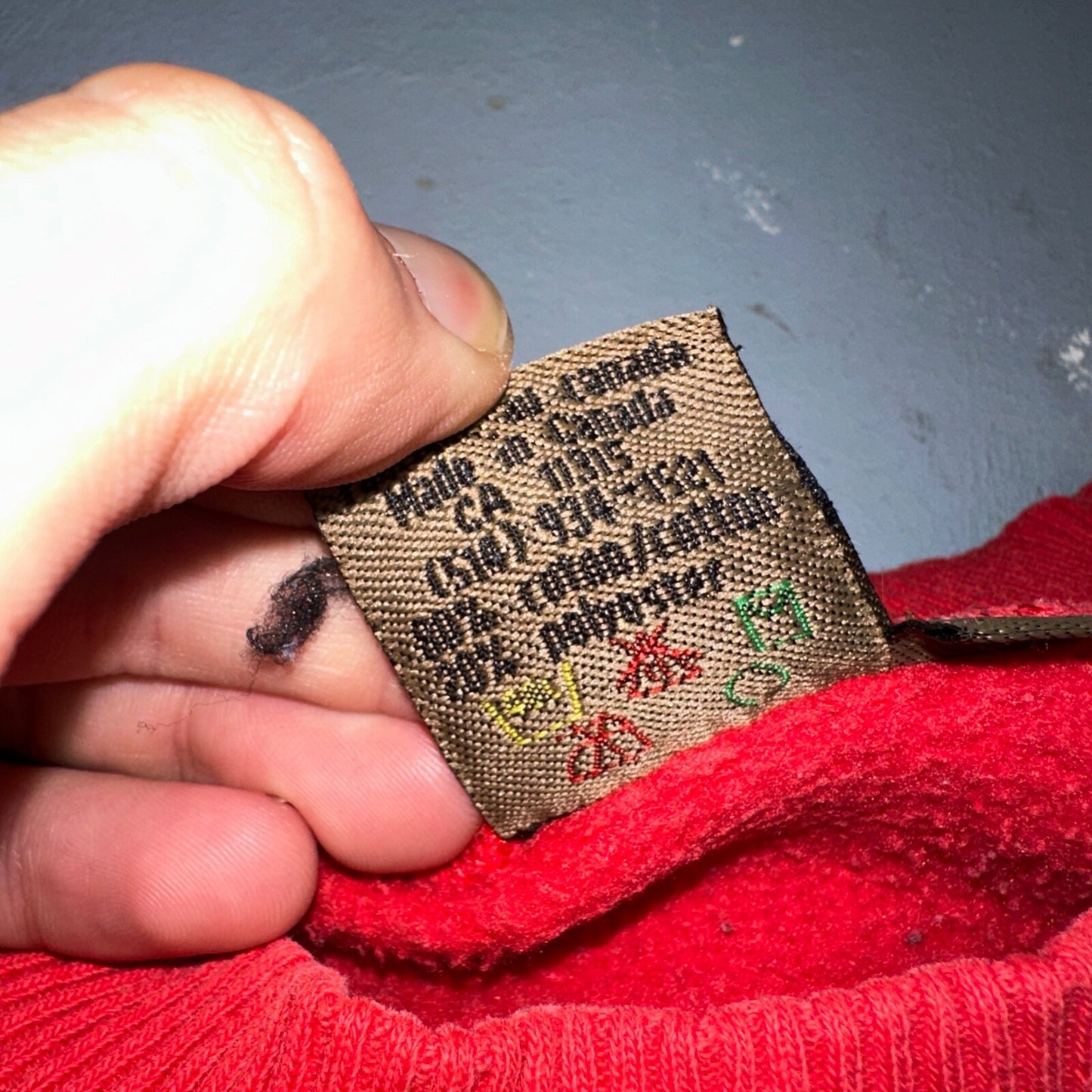 Vtg 90’s Marc Tetro Canada Mountie Police Crewneck Red Sweatshirt S-M