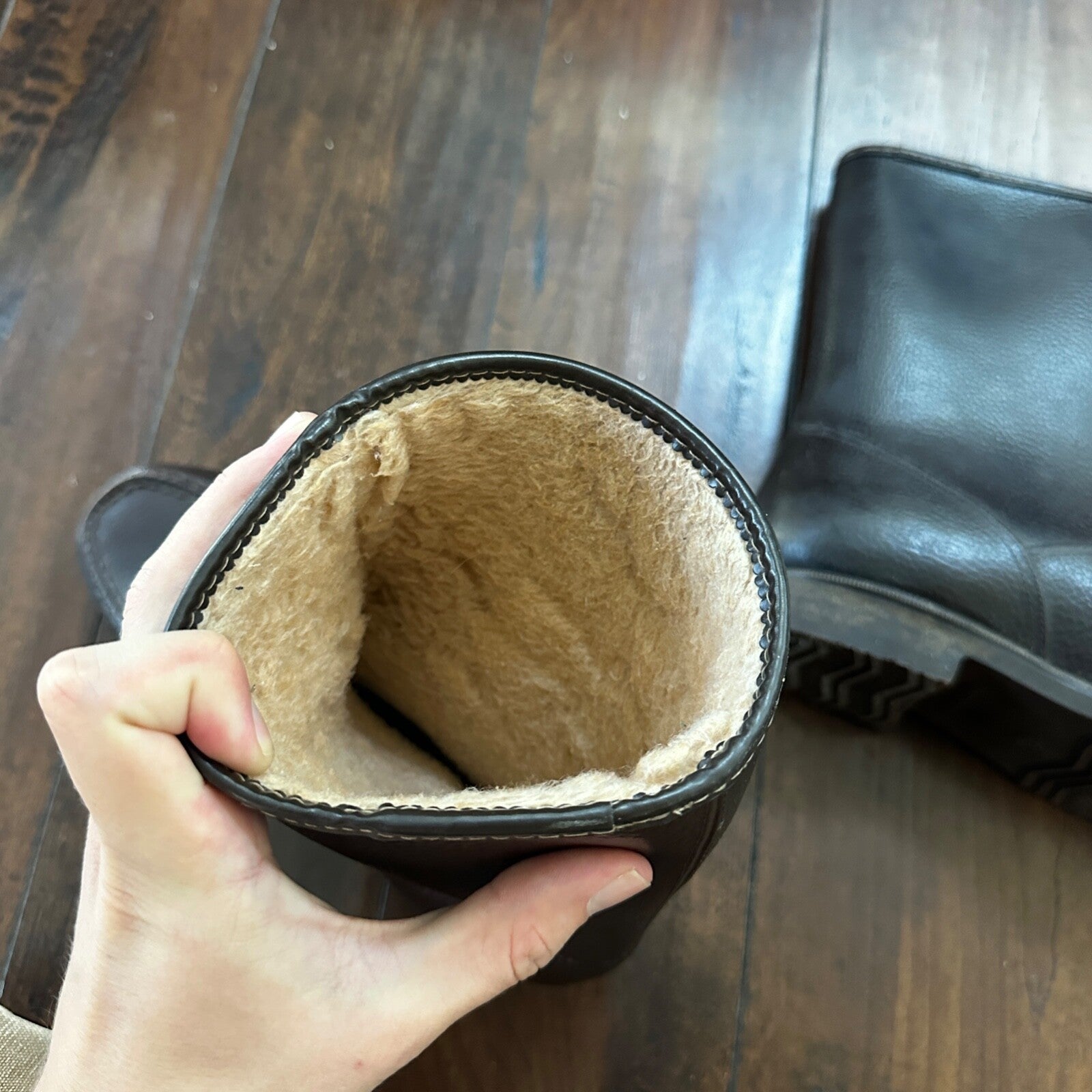 VTG Work Boots Men's 8 Brown Leather Waterproof Insulated USA Made Warm 80s