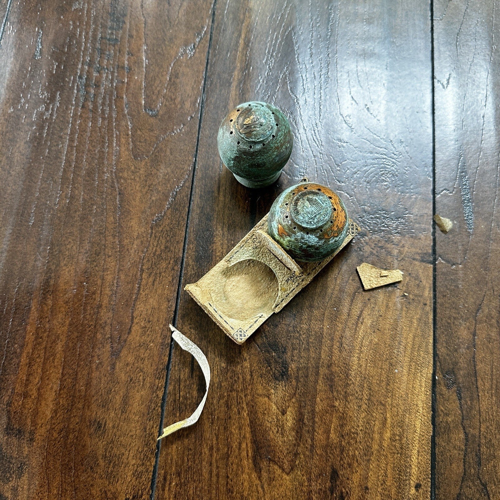 VTG Solid Copper Salt And Pepper Shaker Set Salt Lake City Utah Coins RARE