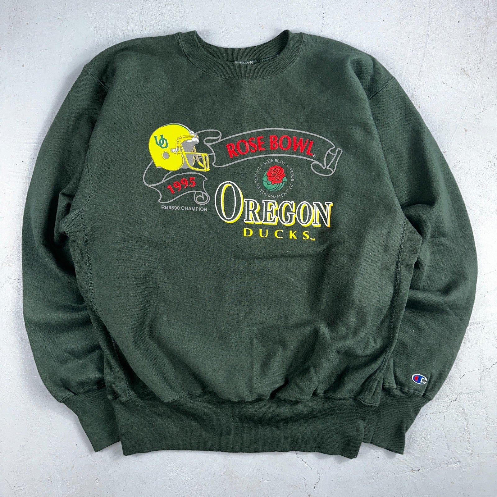VTG Champion RW 1995 USA XL University of Oregon UO Ducks Rose Bowl Sweatshirt