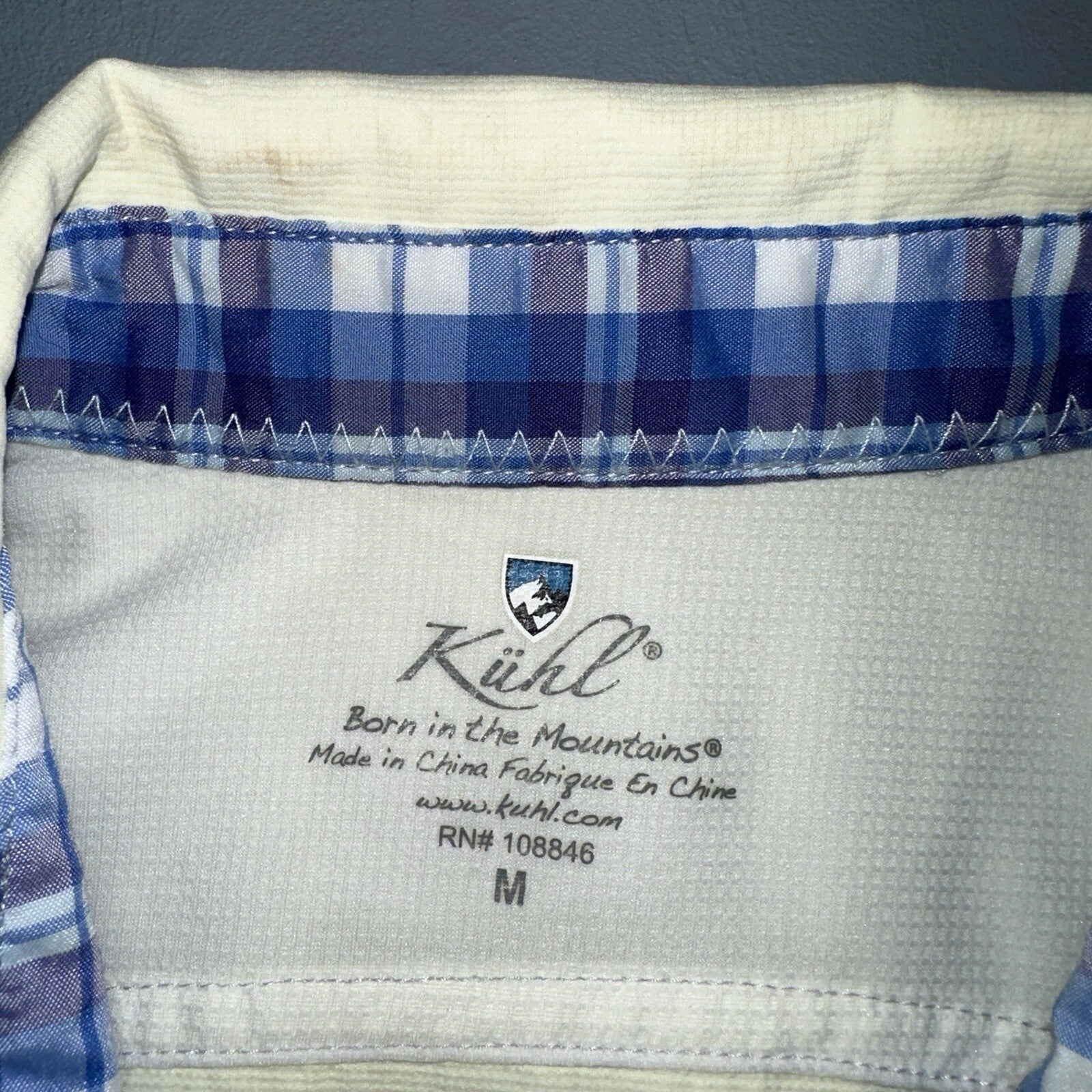 Kuhl Shirt Women's Nylon Button Up Long Sleeves Outdoor Hiking Shirt Size M