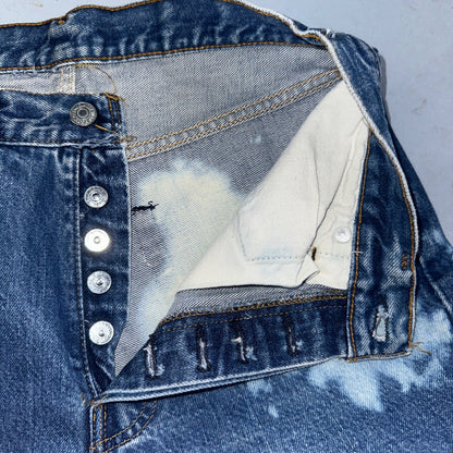 Levis 501 Vintage 80s Redline Selvedge USA XX Jeans Bleach Wash 30x34 Act 28x30