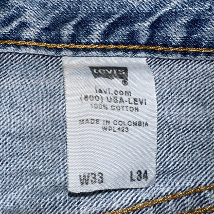 Levis 501 Vintage Y2K 90s XX Straight Leg Jeans Blue Light Wash 33x34 Act 33x30