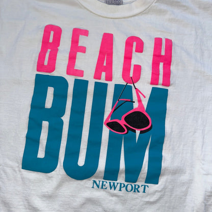 Beach Bum Newport Cigarettes Oregon Vintage T Shirt 90s Travel Cool PDX Punk