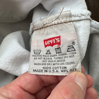Vintage 90s Levis 501 USA 34x34 Tag Jeans 80s White Bleach Wash Act Worn 31x30
