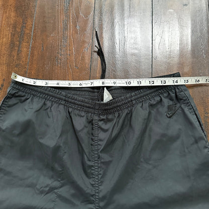 Nike VTG 90s Grey Tag Windpants Track Pants Ankle Zip Unlined Black M 1990s