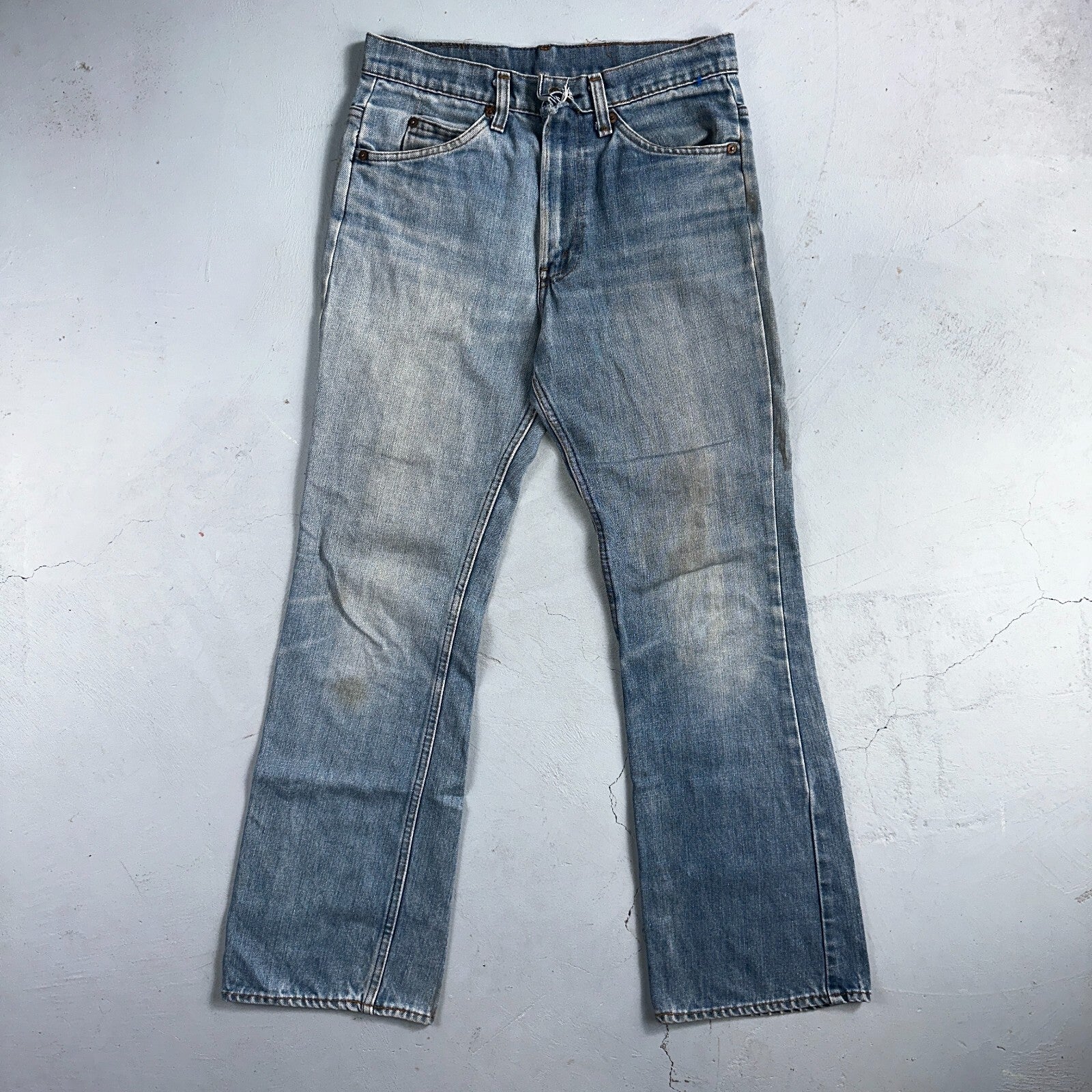 Levis 517 Vintage 80s USA Orange Tab Bootcut Flare Blue Jeans Talon Act 30x29