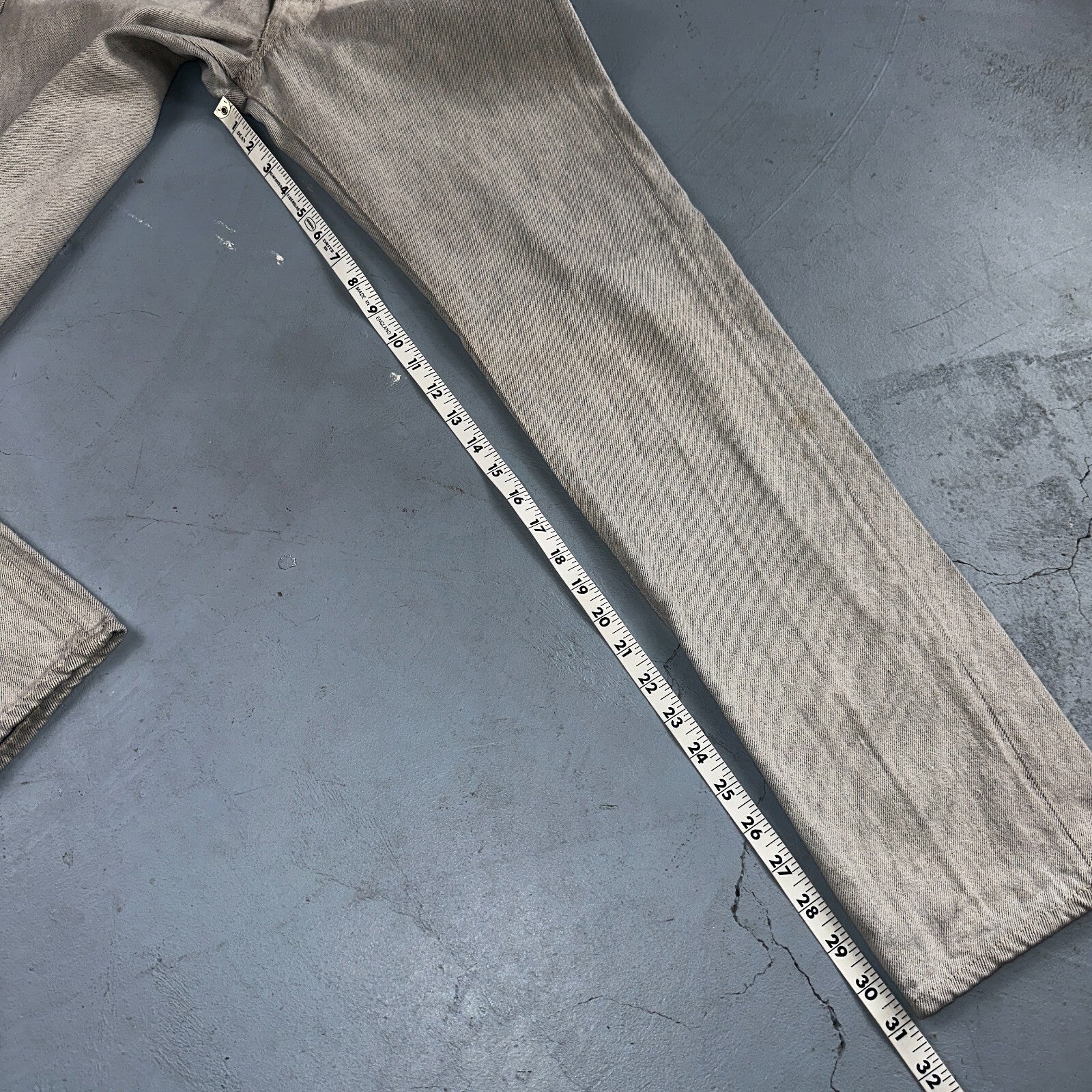 Levis 501 Vintage 80s USA XX Straight Leg Jeans Gray Light Wash 28x32 Act 27x31