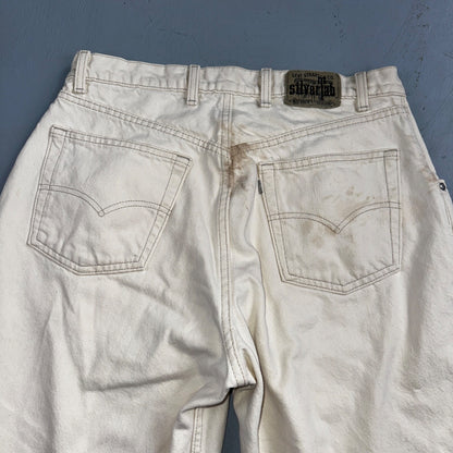 Levis SilverTab Vintage USA 90s Baggy Denim Jeans White Silver 34x30 Act 32x29