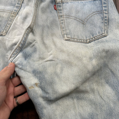 Levis Vintage 80s Redline Selvedge USA 501 XX Jeans Light Wash 32x36 Act 29x31