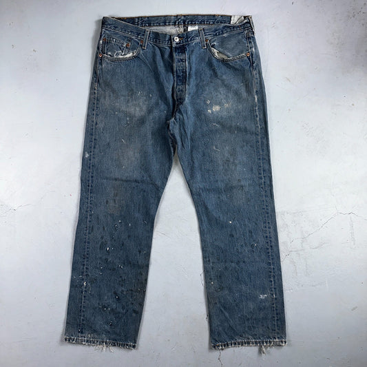 Levis 501 Vintage Y2K 90s XX Straight Leg Jeans Blue Light Wash 40x32 Act 38x31