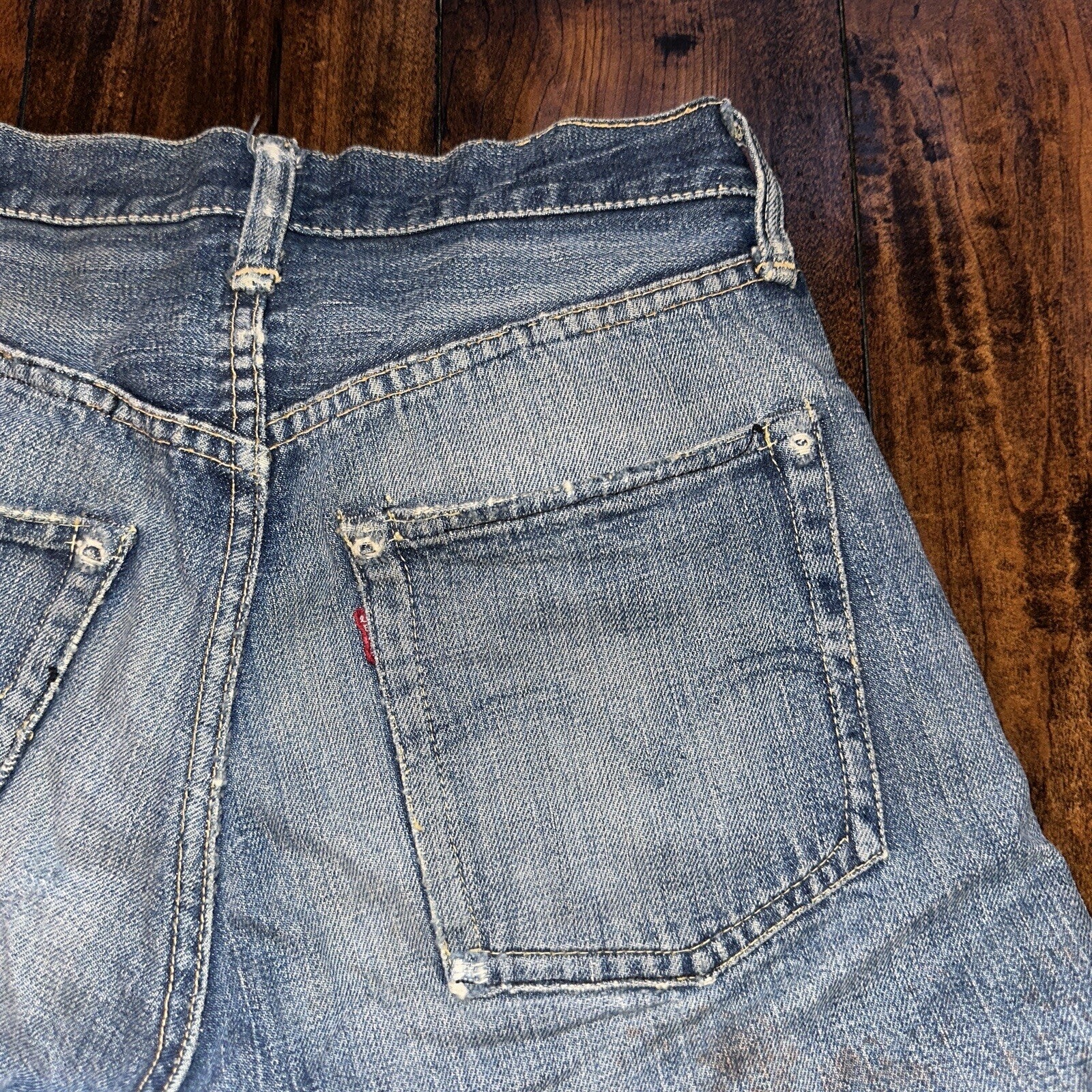 Levis 501 XX Big E True VTG 40s 50s Redline Selvedge Denim Jeans 1940s 25x26