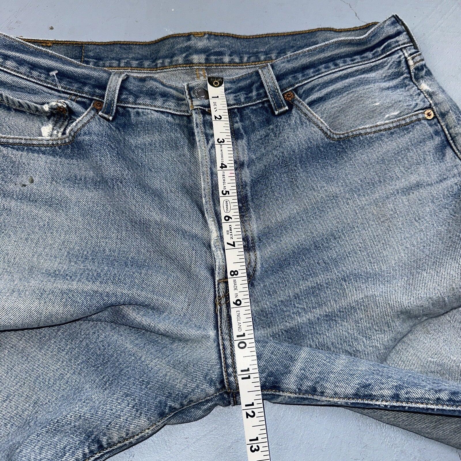 Levis 501 Vintage 90s Mexico Straight Leg Jeans 36x34 Y2K Light Wash Act 35x30