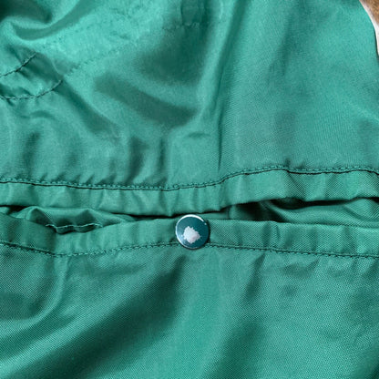 VTG West Wind Buccaneer 70s Sherpa Satin Bomber Jacket Green Broken Zip Oregon