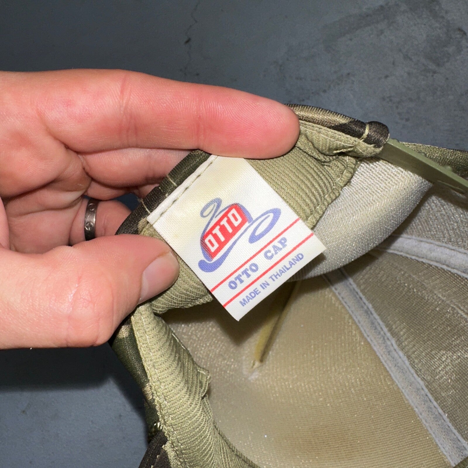 Balderson Camo Green 80s VTG Hat Cap Snapback Otto Trucker Hunting Woodland