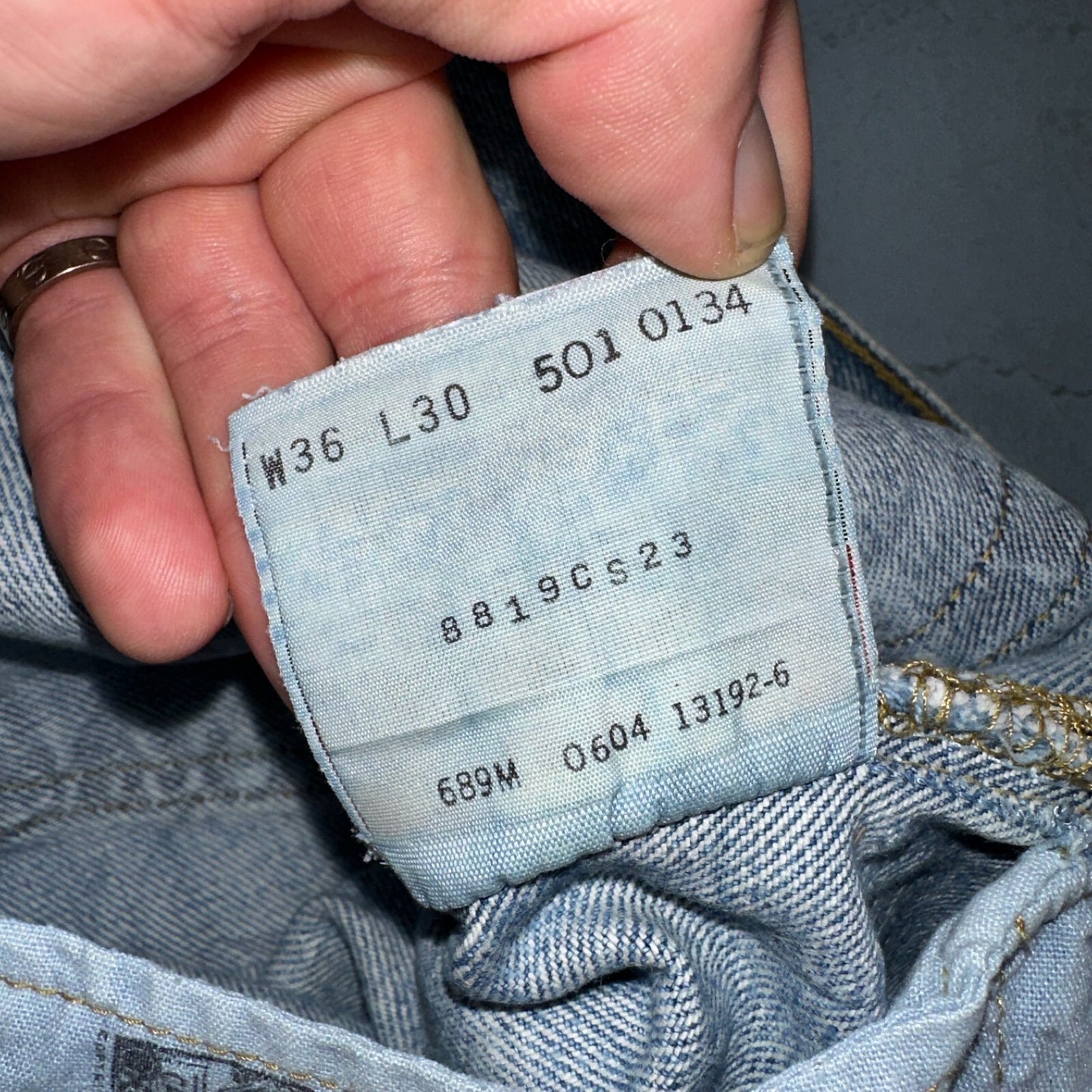 Levis 501 Vintage Y2K XX Straight Leg Jeans 90s Blue Light Wash 36x30 Act 35x29