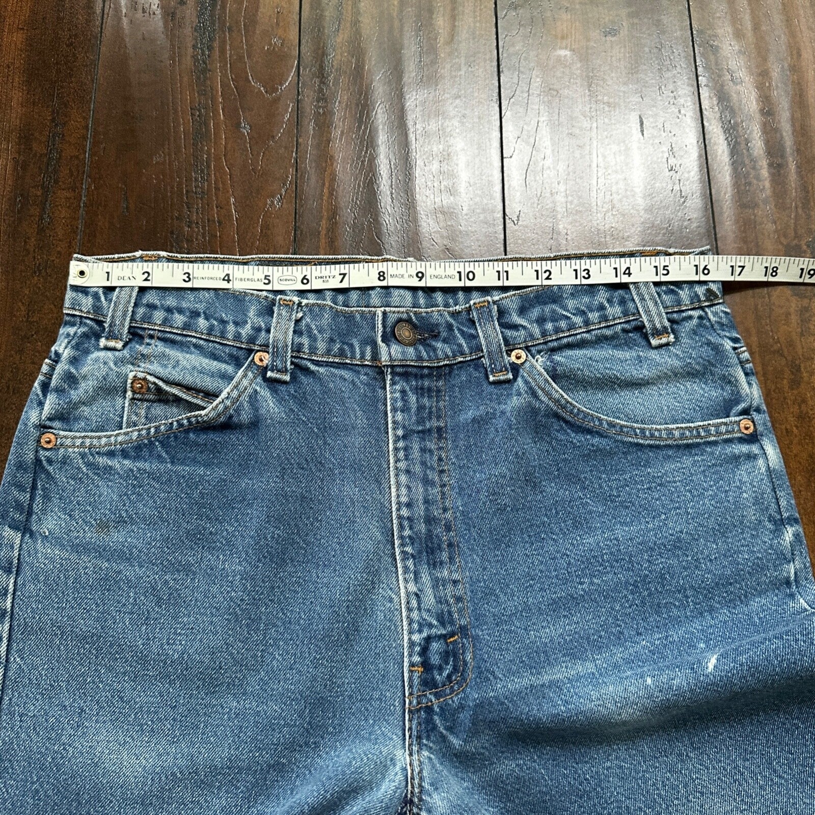 Levis 517 Vintage 90s USA Orange Tab Bootcut Flare Blue Jeans 35x30 Act 32x28