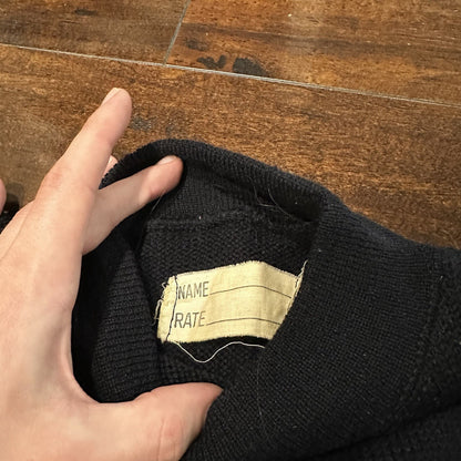 Vintage WW2 WWII USN Navy Deck Watch Wool Sailor's Sweater 1940s 40s Knit Rare