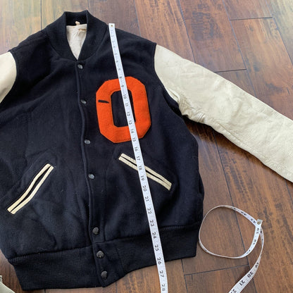 VTG 50s Wool Letterman OREGON Varsity Jacket Lasley Knitting 60s Rockabilly 1950