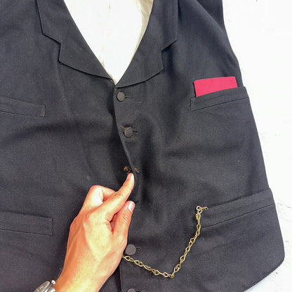 Antique 3 Pc Edwardian Morning Suit Black Wool Frock Coat Vest Pants 1890s 1900s