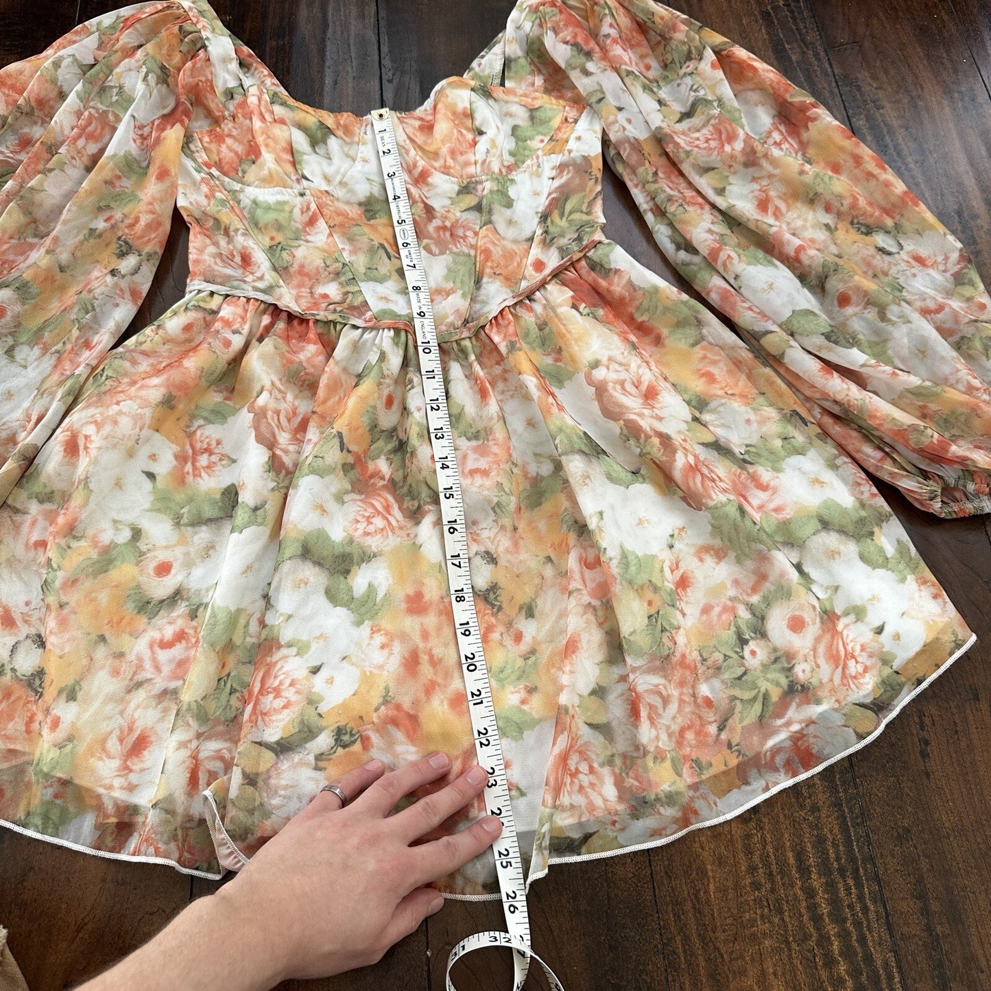 Floral Lantern Sleeve Mini Dress Hoop Skirt Halloween Sexy Vintage Style Hot