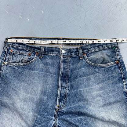 Levis 501 Vintage 90s Spain XX Straight Leg Jeans Blue Med Wash 38x34 Act 38x33