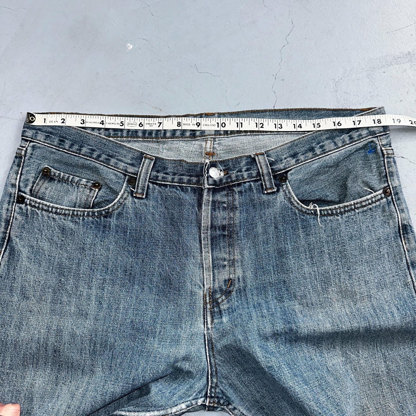 Levis 501 Vintage Y2K XX Straight Leg Jeans Blue Med Wash 38x36 Act 37x29