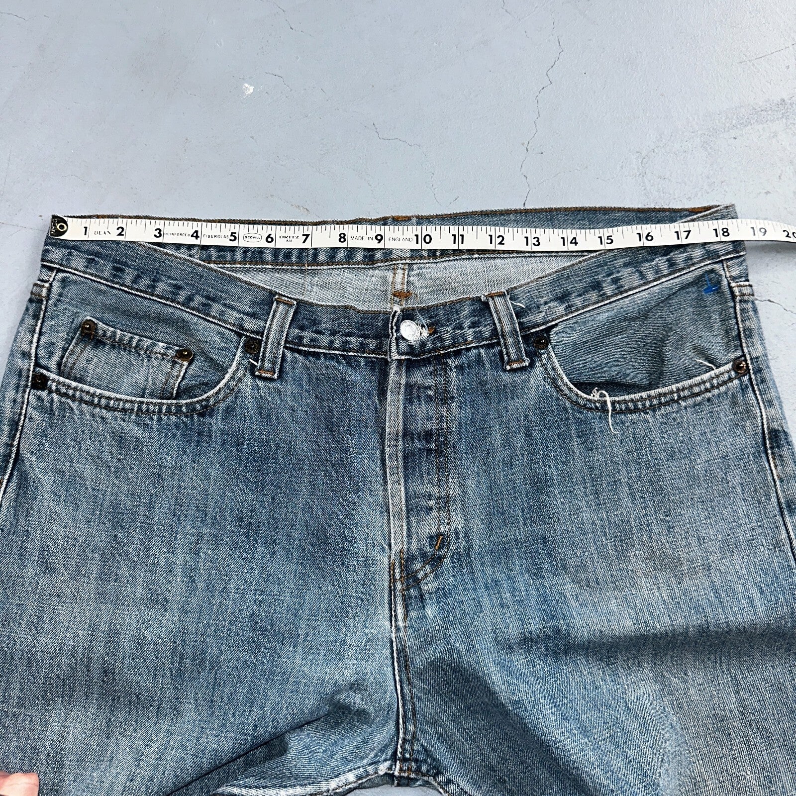 Levis 501 Vintage Y2K XX Straight Leg Jeans Blue Med Wash 38x36 Act 37x29