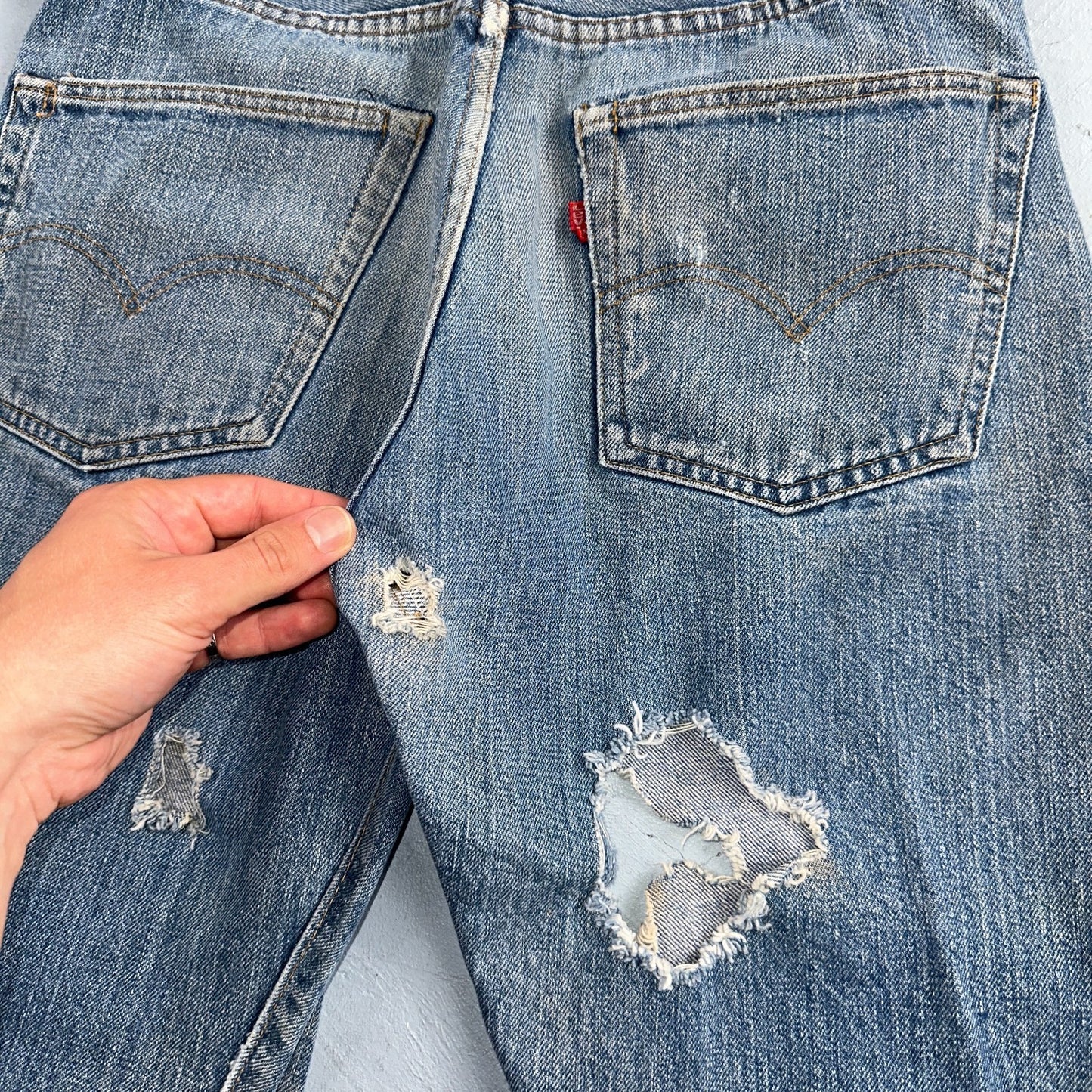 Levis 501 Vintage 70s SS Redline Selvedge USA XX Jeans Med Wash 32x34 Act 30x29