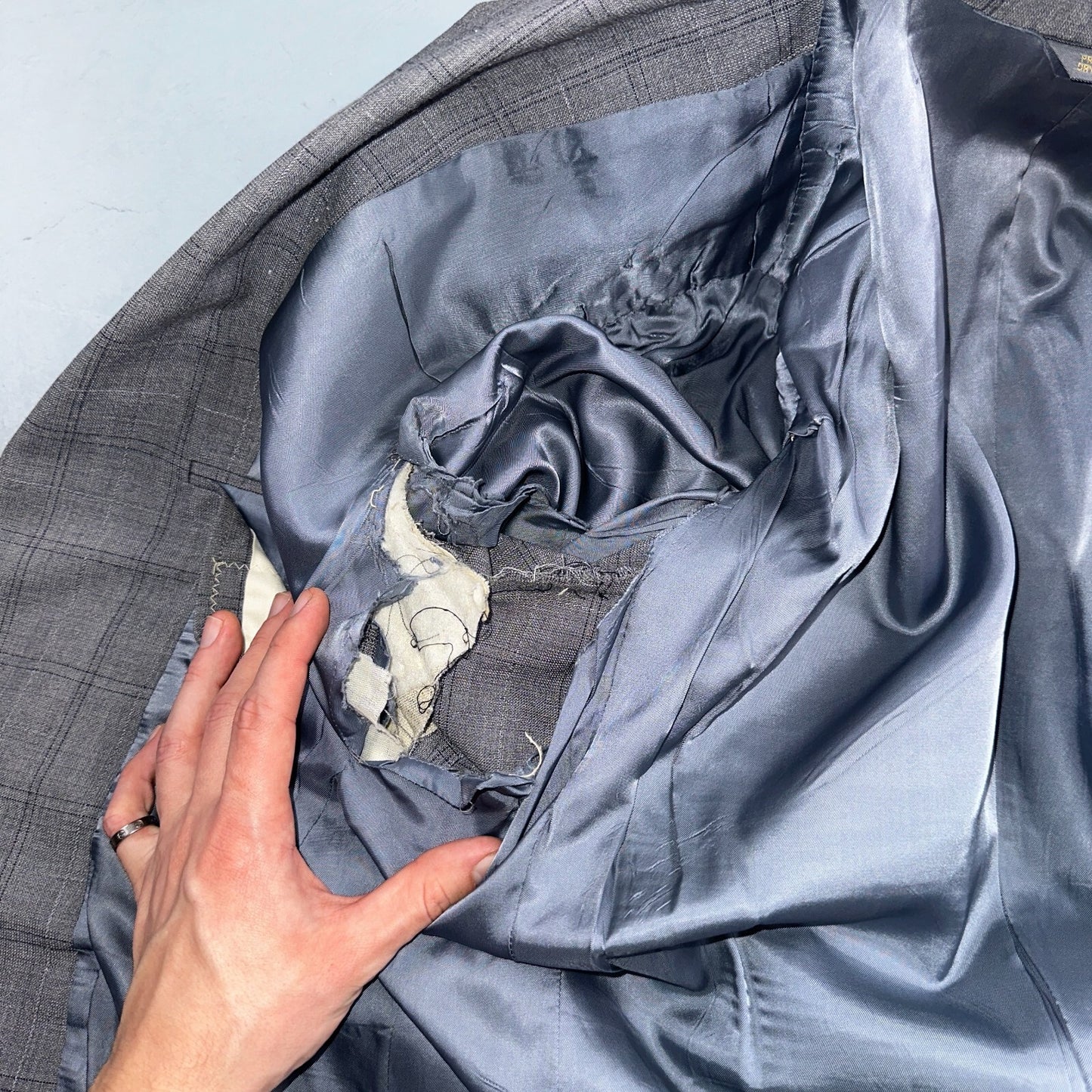 VTG Mens 2 PC Suit 38 Jacket Coat Pants Gray Rockabilly 60s 1960s Petrocelli