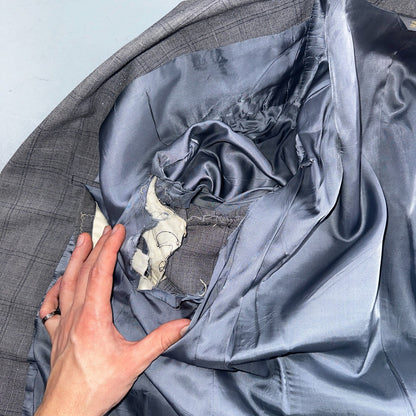 VTG Mens 2 PC Suit 38 Jacket Coat Pants Gray Rockabilly 60s 1960s Petrocelli