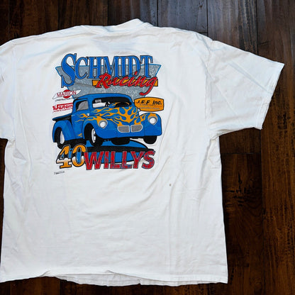Schmidt Willy VTG T Shirt Classic Antique Sports Cars America USA Nascar Driving