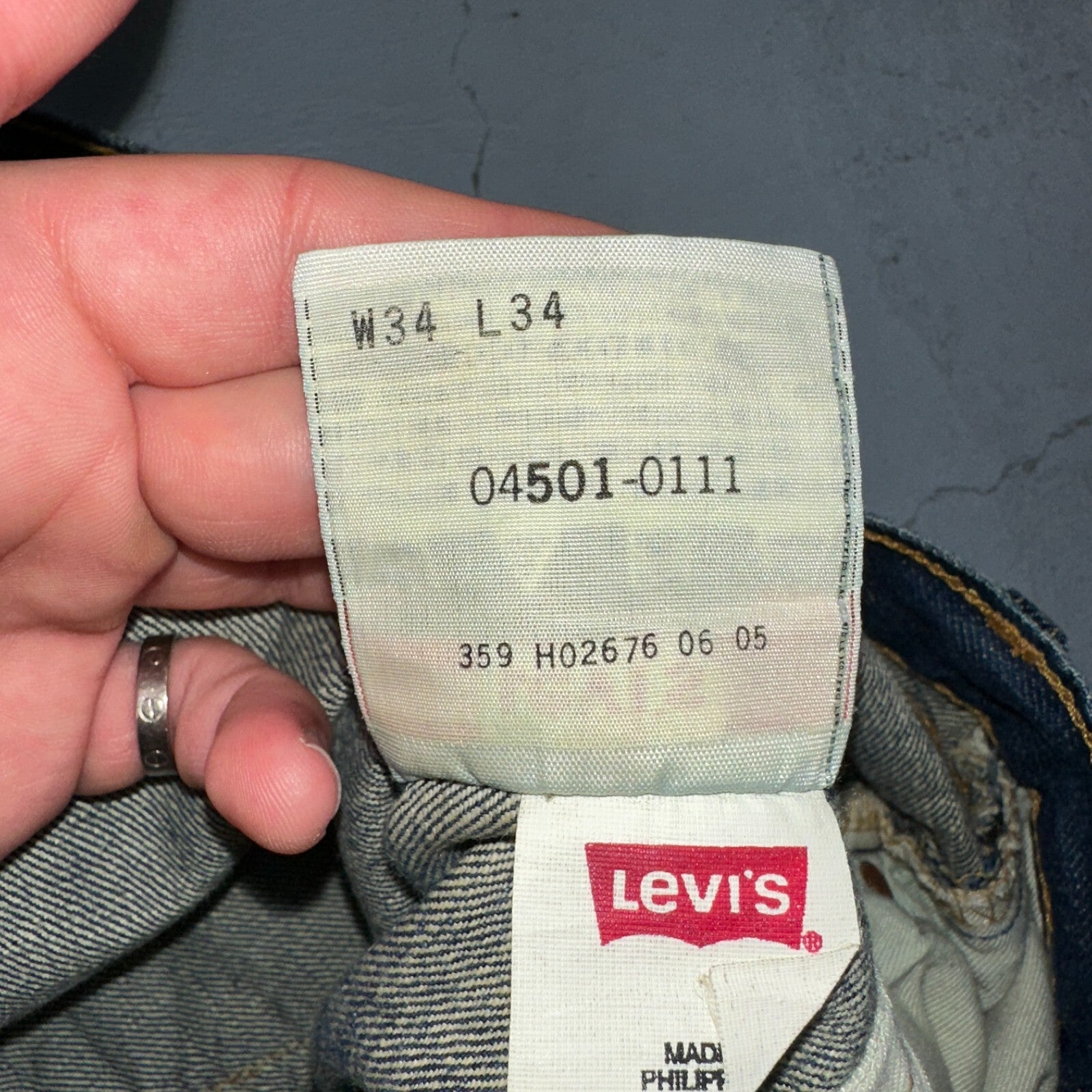 Levis 501 Vintage 90s XX Straight Leg Jeans Y2K Med Wash 34x34 Act 33x34