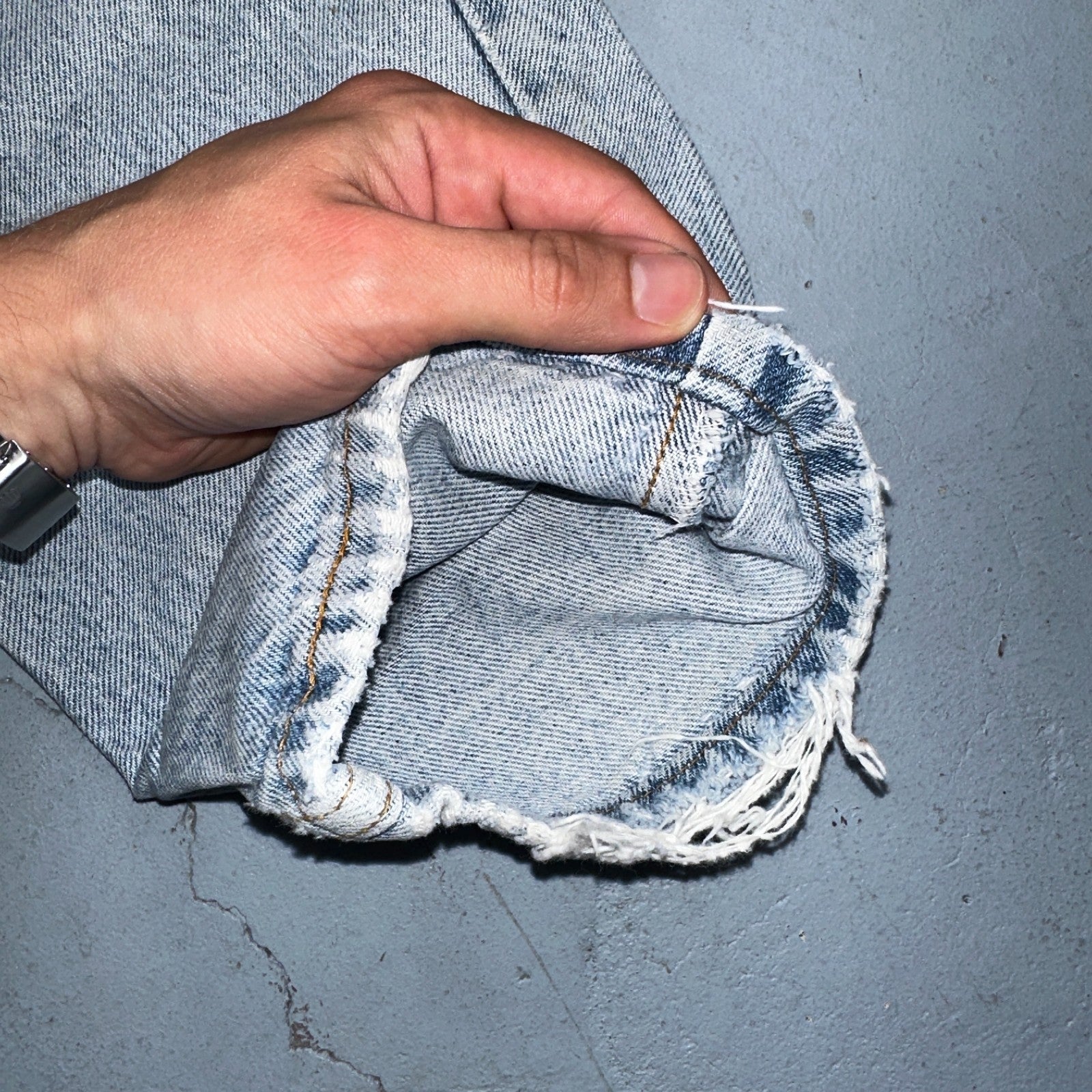 Levis 550 Vintage 90s USA Orange Tab Relaxed Blue Ligh Wash Jeans 36x32 Ac 33x30