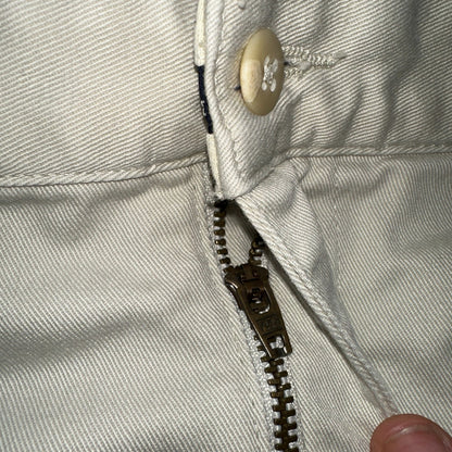 Polo Ralph Lauren Chino Pleated Shorts Mens 34 Beige Khaki 100% Cotton Vintage