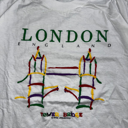 London England VTG T Shirt Tower Bridge Single Stitch Europe Travel Graphic
